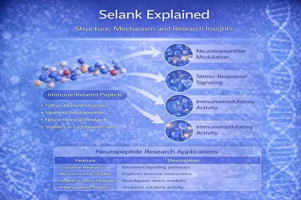 Selank Selank Peptide Explained: Structure, Mechanism, and Research Insights ...
